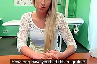 FakeHospital Blonde womans headache cured by cock and her squirting wet pussy 14 min