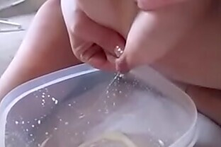 Milking my boobs and drinking breast milk and eating cookies 10 min