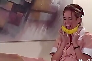 Horny Waitress Fucks A Banana Before Work 17 min