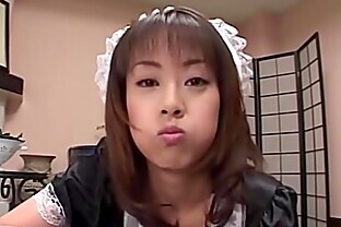 Japanese Maid uses her Mouth for cleaning - Japanese Bukkake Orgy