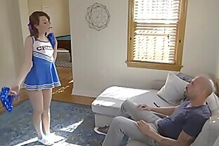 Tiny cheerer Harley Ann Wolf fucked with coach
