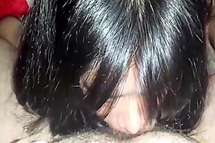 Asian amateur deepthroats a white cock looking sexy 8 min
