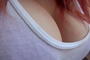 Busty Redhead emo dildo fucking in the shower 8 min