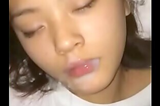 Cum on face asia cute girl sleeping - Watch full at :