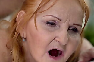 Granny doggystyled like a slut and treated with cum in mouth 6 min