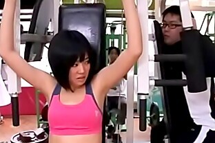 Japanese tiny gf rough sex after training
