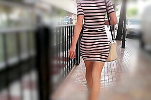 Hot Wife Walking In Tight Dress Wiggling Sexy Booty 5 min