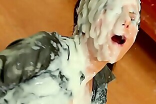 Goo covered bukkake slut 10 min