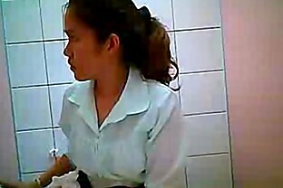 Secret cam hidden in asian office toilet more videos on