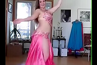 Hot Belly dance satin dress 4 min