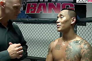 Beautiful ebony fucking after winning the cage fight 29 min