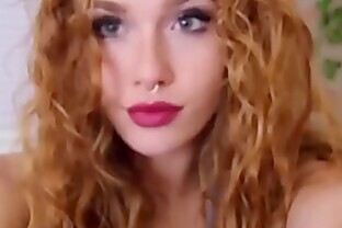 Lipstick Gagging & Redhead Teen Submissive on cam -