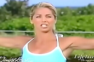 Denise Austin wearing light blue 2 piece 19 min