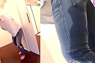 Japanese Pee Desperation and Jeans Wetting 6 min