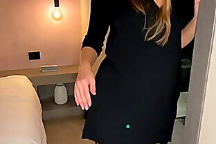 naughty business trip - boss fucks secretary in sexy pantyhose and heels in the hotel room, businessbitch 9 min