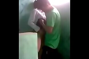 lover doing sex on college bathroom - cute performance