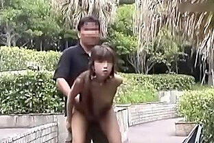 Japanese Belly Ball licking Public