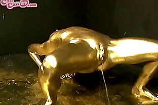 Golden Woman and Enema 6 min