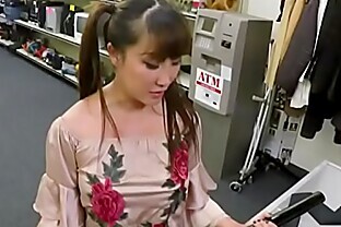 Chinese babe Tiffany Rain  gets fucked in the pawnshop