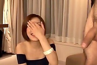 Nene Iino having a big cock throating her well