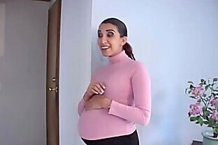 Skinny Pregnant doing Tits torture