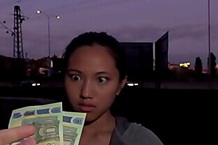 Smallboob Asian beauty pounded for cash before giving head
