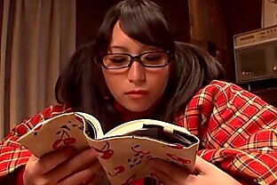 Asian office slut Yukina rubbing hard on her wet cunt