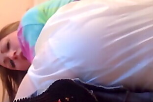 very worn panty in plastic pants for my panty sucker