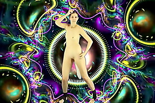 My sweet dancing to Asian music with the psychedelic background. Part 1.