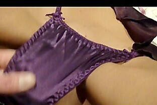 Purple Satin Pantie Play