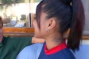 Asian Slut Is Spit Roasted By A Couple Of Cocks