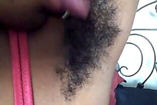Poor Black Hairy Girl Licks Her Armpit Hair