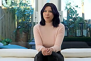 Sweet outgoing Asian girl fucks the 5th guy of her life