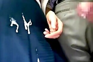 Japanese public bus handjob