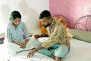Indian beautiful university girl hot sex with young sir! I need good mark sir!