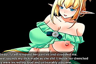 cage of the Succubi [PornPlay voiced hentai game]  cum overflow while fucking a big boobs elf on top