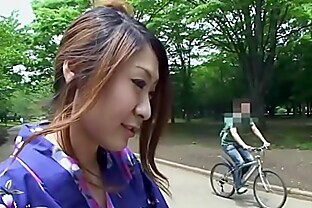 Hot Japanese Geisha Sucking Cock In A Public Toilet