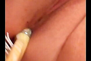 Fucking my hairbrush