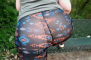 Huge Ass See Thru Leggings Public Trail