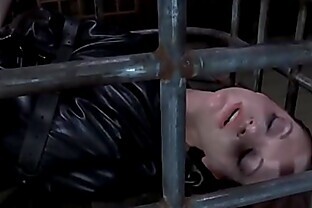 Tough cutie in shackles gets her twat pumped