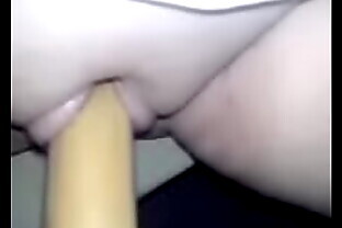 Baseball bat in my wet pussy