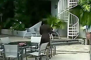 Beauties sharing a cigarette while giving a sloppy blowjob