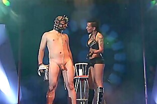 extreme fetish show on stage