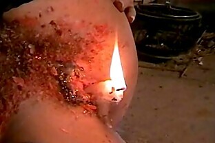 Bizarre blondes self tormenting hot waxing and kinky Crystel Lei harsh punishmen