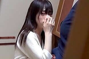 Hairy unfaithful Japanese wife first time cuckolding