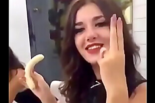 Banana deep throated