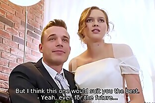 HUNT4K. Cute teen bride gets fucked for cash in front of her groom