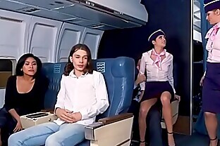 Stewardess fucks in business class