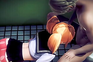 Hentai Uncensored 3D - Ger Blowjob and fucked in a public toilet - Japanese Asian Manga Anime Film Game Porn