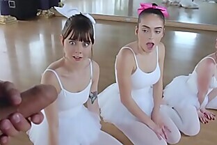 Flexible ballerina teens smashed by a new perv instructor